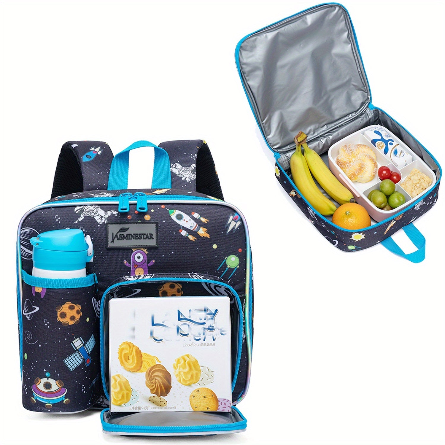Lancheira Escolar de Nylon tema Astronauta