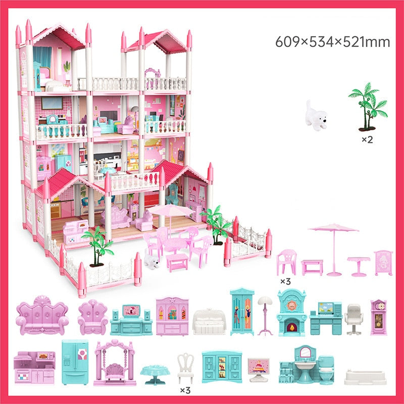 Casinha de Boneca Mobiliada 3D