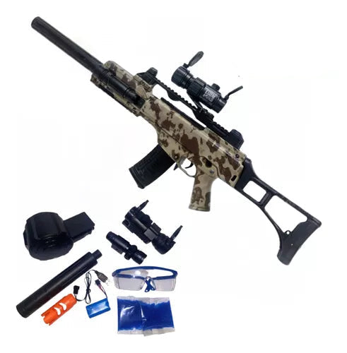 Lançador OrbiGel Ak47 Bolinhas De Gel Elétrica Automática (+10.000 Bolinhas)
