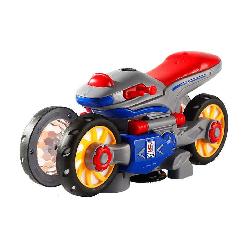 Motocicleta Elétrica Rotativa de Quatro Rodas com Luzes
